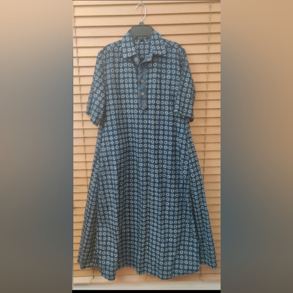 45R 100% Cotton Shirt Dress